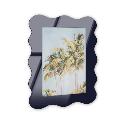 A Summer Feeling Coastal Wall Art – marineblauer gewellter Acryl-Wandrahmen, 40,6 x 61 cm – skulpturelle dimensionale Wandkunst – moderne Dekoration von NOTORIART von NotoriArt