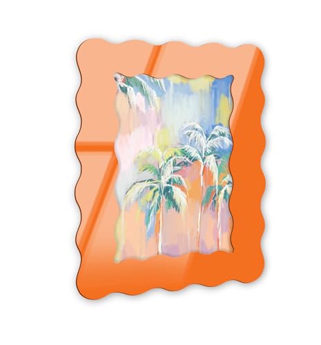 Colors of the Tropics Coastal Wandkunst, gewellter Acryl-Wandrahmen, 40,6 x 61 cm, skulpturelle Wandkunst, modernes Dekor NOTORIART von NotoriArt