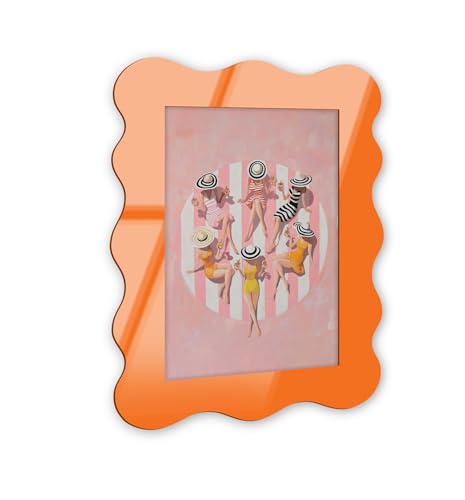 Wandschmuck "Umbrella of Leisure Coastal", gewellter Acryl-Wandrahmen, 40,6 x 61 cm, skulpturelle, dimensionale Wandkunst, modernes Dekor NOTORIART von NotoriArt