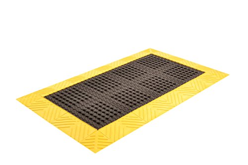 Notrax Hochleistungs-PVC-Gitter, 107cm x 152cm, Schwarz/Gelb von Notrax