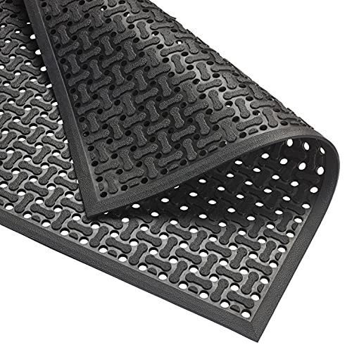 Notrax Reversible rutschfeste Matte, 122cm x 183cm, Schwarz von Notrax