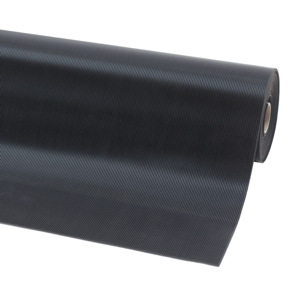 Rib ‘n’ Roll™ RS 3 mm fine rib Antirutschmatte 750RS Notrax Kufen Schwarz von Notrax