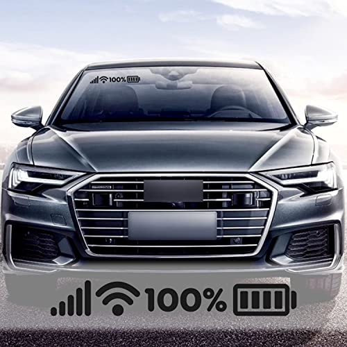 Nouiroy Signal WiFi Full Battery Sign Funny Stickers for Cars, Car Window Stickers Unique Vehicle Decals Styling Decorative Auto Rear Window Decal Electric Car Mirror Home Decoration, Black von Nouiroy