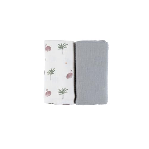 Noukie's - 2 Windeln Mix & Match – 100 x 100 cm – Baumwoll-Musselin, Gorilla Noukie's - 2 Windeln Mix & Match – 100 x 100 cm – Baumwoll-Musselin, Gorilla von Noukie's