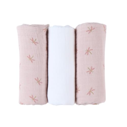 Noukie‘s 3er-Pack Wickeltücher aus Musselin 70 × 70 cm Popsie, Gigi und Louli von Noukie's
