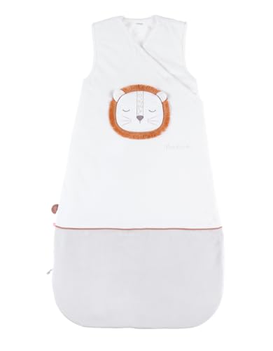 Noukie's NOUKIES - Gigoteuse bébé Hiver 0-3 Mois 50 cm - TOG 2 à 3,5 Fermeture Zippée Veloudoux Bicolore Babou Le Lion von Noukie's