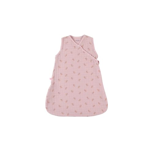 Noukie's - Gigoteuse bébé Eté - 50 cm - 0 à 3 Mois - Légère, Pratique, Ajustable - Grenouillère Mixte TOG < 1.0-100% Mousseline de Coton Bio - Rose- Sac de couchage Libellules von Noukie's