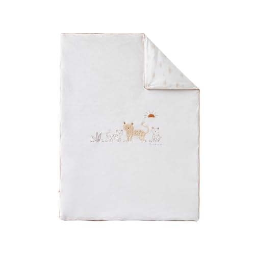 Noukie's Babydecke aus Veloudoux – Babou & Kendi – Ecru – 75 x 100 cm von Noukie's