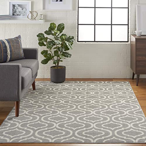 Nourison Jubilant marokkanisches Rankgitter Grau 4' x 6' Bereich Teppich 4' x 6' von Nourison