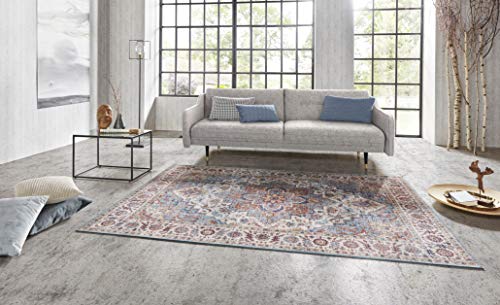 Nouristan Asmar Teppich – Wohnzimmerteppich Orient-Touch Detailiertes Muster Florales Kurflor Flachgewebe Teppich für Esszimmer, Wohnzimmer, Schlafzimmer – Blau, 80x150cm Nouristan Asmar Teppich – Wohnzimmerteppich Orient-Touch Detailiertes Muster Florales Kurflor Flachgewebe Teppich für Esszimmer, Wohnzimmer, Schlafzimmer – Blau, 80x150cm von Nouristan
