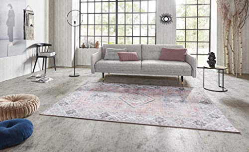 Nouristan Asmar Teppich – Wohnzimmerteppich Orient-Touch Detailiertes Muster Florales Kurflor Flachgewebe Teppich für Esszimmer, Wohnzimmer, Schlafzimmer – Alt-Pink, 120x160cm Nouristan Asmar Teppich – Wohnzimmerteppich Orient-Touch Detailiertes Muster Florales Kurflor Flachgewebe Teppich für Esszimmer, Wohnzimmer, Schlafzimmer – Alt-Pink, 120x160cm von Nouristan