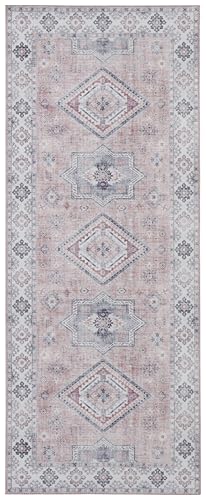 Nouristan Asmar Teppich – Wohnzimmerteppich Orient-Touch Detailiertes Muster Florales Kurflor Flachgewebe Teppich für Esszimmer, Wohnzimmer, Schlafzimmer – Alt-Pink, 80x200cm Nouristan Asmar Teppich – Wohnzimmerteppich Orient-Touch Detailiertes Muster Florales Kurflor Flachgewebe Teppich für Esszimmer, Wohnzimmer, Schlafzimmer – Alt-Pink, 80x200cm von Nouristan