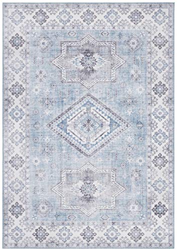 Nouristan Asmar Teppich – Wohnzimmerteppich Orient-Touch Detailiertes Muster Florales Kurflor Flachgewebe Teppich für Esszimmer, Wohnzimmer, Schlafzimmer – Brilliant-Blau, 160x230cm von Nouristan