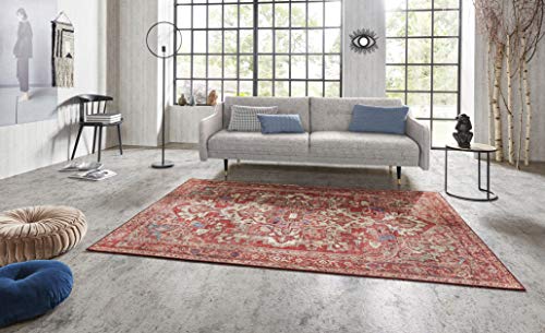 Nouristan Asmar Teppich – Wohnzimmerteppich Orient-Touch Detailiertes Muster Florales Kurflor Flachgewebe Teppich für Esszimmer, Wohnzimmer, Schlafzimmer – Orientalrot, 200x290cm Nouristan Asmar Teppich – Wohnzimmerteppich Orient-Touch Detailiertes Muster Florales Kurflor Flachgewebe Teppich für Esszimmer, Wohnzimmer, Schlafzimmer – Orientalrot, 200x290cm von Nouristan