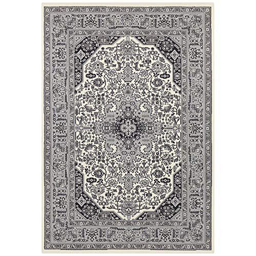 Nouristan Mirkan Orient Teppich – Wohnzimmerteppich Orientalisch Kurzflor Vintage Orientalischer Teppich für Esszimmer, Wohnzimmer, Schlafzimmer – Creme, 200x290cm von Nouristan