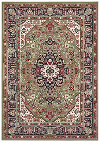 Nouristan Mirkan Orient Teppich – Wohnzimmerteppich Orientalisch Kurzflor Vintage Orientalischer Teppich für Esszimmer, Wohnzimmer, Schlafzimmer – Grün, 200x290cm von Nouristan