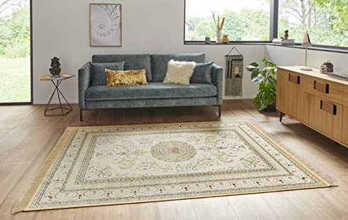 Nouristan Naveh Orient Teppich – Wohnzimmerteppich Orientalisch Kurzflor mit Fransen Vintage Orientalischer Samt-Teppich für Esszimmer, Wohnzimmer, Schlafzimmer – Creme, 160x230cm Nouristan Naveh Orient Teppich – Wohnzimmerteppich Orientalisch Kurzflor mit Fransen Vintage Orientalischer Samt-Teppich für Esszimmer, Wohnzimmer, Schlafzimmer – Creme, 160x230cm von Nouristan