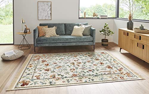 Nouristan Naveh Orient Teppich – Wohnzimmerteppich Orientalisch Kurzflor mit Fransen Vintage Orientalischer Samt-Teppich für Esszimmer, Wohnzimmer, Schlafzimmer – Creme, 160x230cm Nouristan Naveh Orient Teppich – Wohnzimmerteppich Orientalisch Kurzflor mit Fransen Vintage Orientalischer Samt-Teppich für Esszimmer, Wohnzimmer, Schlafzimmer – Creme, 160x230cm von Nouristan