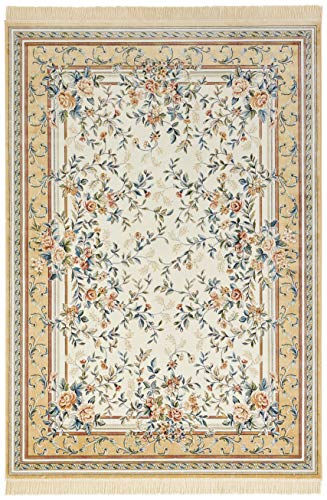 Nouristan Naveh Orient Teppich – Wohnzimmerteppich Orientalisch Kurzflor mit Fransen Vintage Orientalischer Samt-Teppich für Esszimmer, Wohnzimmer, Schlafzimmer – Creme Cord, 95x140cm Nouristan Naveh Orient Teppich – Wohnzimmerteppich Orientalisch Kurzflor mit Fransen Vintage Orientalischer Samt-Teppich für Esszimmer, Wohnzimmer, Schlafzimmer – Creme Cord, 95x140cm von Nouristan