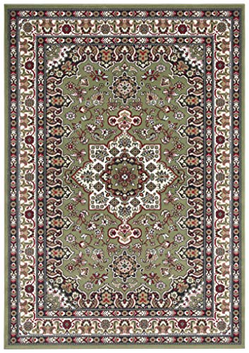 Nouristan Mirkan Orient Teppich – Wohnzimmerteppich Orientalisch Kurzflor Vintage Orientalischer Teppich für Esszimmer, Wohnzimmer, Schlafzimmer – Grün, 120x170cm von Nouristan