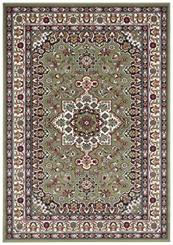 Nouristan Mirkan Orient Teppich – Wohnzimmerteppich Orientalisch Kurzflor Vintage Orientalischer Teppich für Esszimmer, Wohnzimmer, Schlafzimmer – Grün, 200x290cm von Nouristan