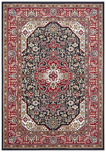 Nouristan Mirkan Orient Teppich – Wohnzimmerteppich Orientalisch Kurzflor Vintage Orientalischer Teppich für Esszimmer, Wohnzimmer, Schlafzimmer – Navy, 160x230cm von Nouristan