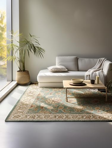 Nouristan Orientalischer Teppich – Läufer Orientalisch Klassisch Orient Wohnzimmerteppich dicht gewebt mit Bordüre Flachgewebe für Wohnzimmer, Schlafzimmer, Esszimmer, Flur – Mint, 200x280cm von Nouristan
