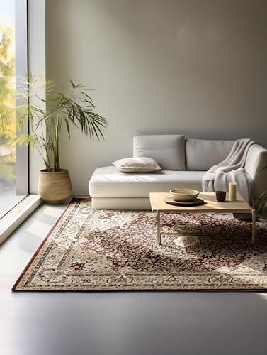 Nouristan Orientalischer Teppich – Läufer Orientalisch Klassisch Orient Wohnzimmerteppich dicht gewebt mit Ornamenten Flachgewebe für Wohnzimmer, Schlafzimmer, Esszimmer, Flur – Rot, 160x235cm von Nouristan