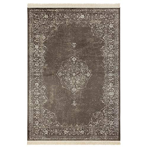 Nouristan Orientalischer Teppich – Wohnzimmerteppich mit Fransen Oriental Vintage Medaillon Naveh Samt-Teppich für Wohnzimmer, Schlafzimmer, Esszimmer, Küche, Flur – Anthrazit, 195x300cm Nouristan Orientalischer Teppich – Wohnzimmerteppich mit Fransen Oriental Vintage Medaillon Naveh Samt-Teppich für Wohnzimmer, Schlafzimmer, Esszimmer, Küche, Flur – Anthrazit, 195x300cm von Nouristan