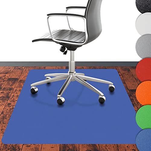 Bodenschutzmatte Chroma aus PE-Kunststoff - Blaue Stuhlmatte für Hartböden - Kratzfeste Bürostuhl Unterlage für zuverlässigen Bodenschutz im Büro und Zuhause - 116x150 cm Blau von Nova Forma