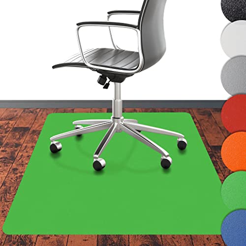 Bodenschutzmatte Chroma aus PE-Kunststoff - grüne Stuhlmatte für Hartböden - Kratzfeste Bürostuhl Unterlage für zuverlässigen Bodenschutz im Büro und Zuhause - 116x150 cm Grün von Nova Forma