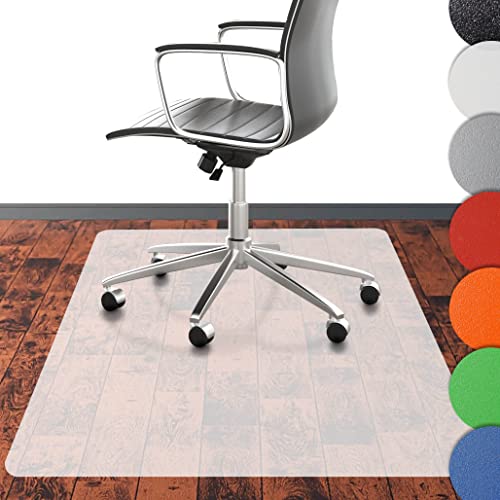 Bodenschutzmatte Chroma aus PE-Kunststoff - milchweiße Stuhlmatte für Hartböden - Kratzfeste Bürostuhl Unterlage für zuverlässigen Bodenschutz im Büro und Zuhause - 116x150 cm Milky von Nova Forma