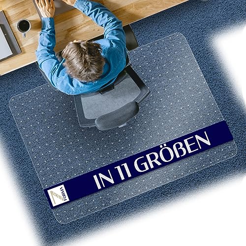 Bodenschutzmatte aus PET - transparente Schutzmatte für Teppichböden - 100% recyclebar - nachhaltige Bürostuhlmatte - 100x120 cm von Nova Forma