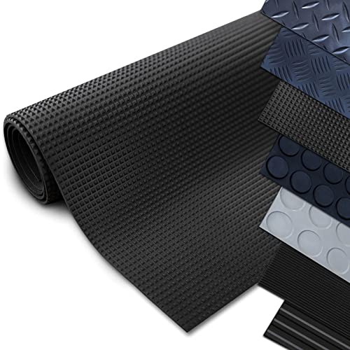 Gummimatten Meterware - Antirutschmatte Bodenmatte - Rutschhemmende Oberflächenstruktur - Gummiläufer in verschiedenen Strukturen - Pyramidenmatte CHEOPS - 3 mm Stärke - 120x150 cm - Schwarz Gummimatten Meterware - Antirutschmatte Bodenmatte - Rutschhemmende Oberflächenstruktur - Gummiläufer in verschiedenen Strukturen - Pyramidenmatte CHEOPS - 3 mm Stärke - 120x150 cm - Schwarz von Nova Forma