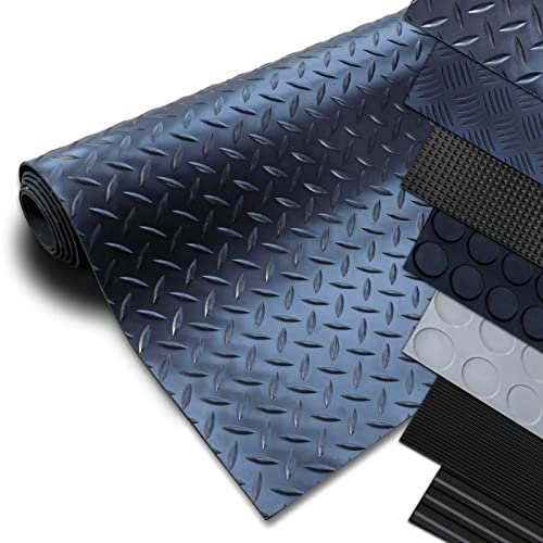 Gummimatten Meterware - Antirutschmatte Bodenmatte - Rutschhemmende Oberflächenstruktur - Gummiläufer in verschiedenen Strukturen - Riffelmatte Dash - 3 mm Stärke - 150x100 cm - Schwarz von Nova Forma