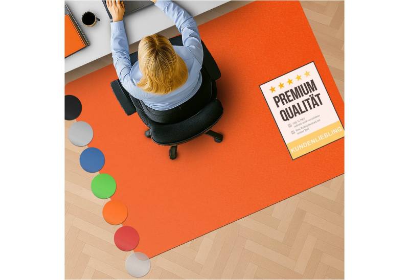 Nova Forma Bodenschutzmatte CHROMA, bunte Stuhlmatte in Trendfarben - Bodenschutz im Büro & Zuhause von Nova Forma
