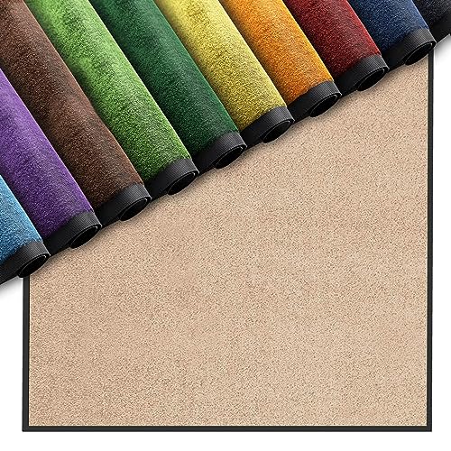 Nova Forma Premium Fußmatte für Innenbereich | Schmutzfangmatte als Fußabtreter | in vielen Farben und Größen (Beige 032-50x85 cm) von Nova Forma