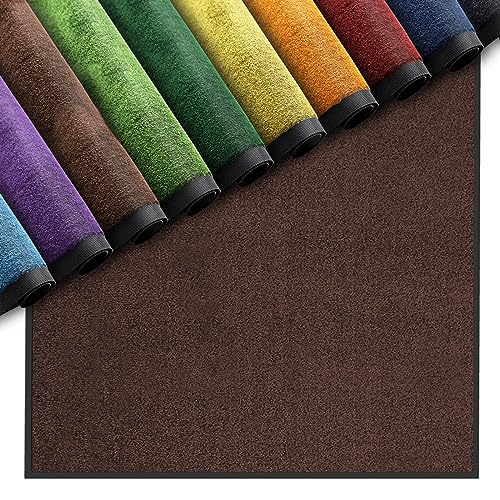 Nova Forma Premium Fußmatte für Innenbereich | Schmutzfangmatte als Fußabtreter | in vielen Farben und Größen (Dunkelbraun 033-90x150 cm) von Nova Forma