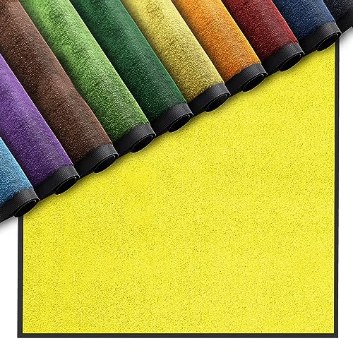 Nova Forma Premium Fußmatte für Innenbereich | Schmutzfangmatte als Fußabtreter | in vielen Farben und Größen (Gelb 001-60x90 cm) von Nova Forma