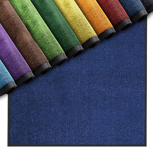 Nova Forma Premium Fußmatte für Innenbereich | Schmutzfangmatte als Fußabtreter | in vielen Farben und Größen (Marieblau 020-60x120 cm) von Nova Forma