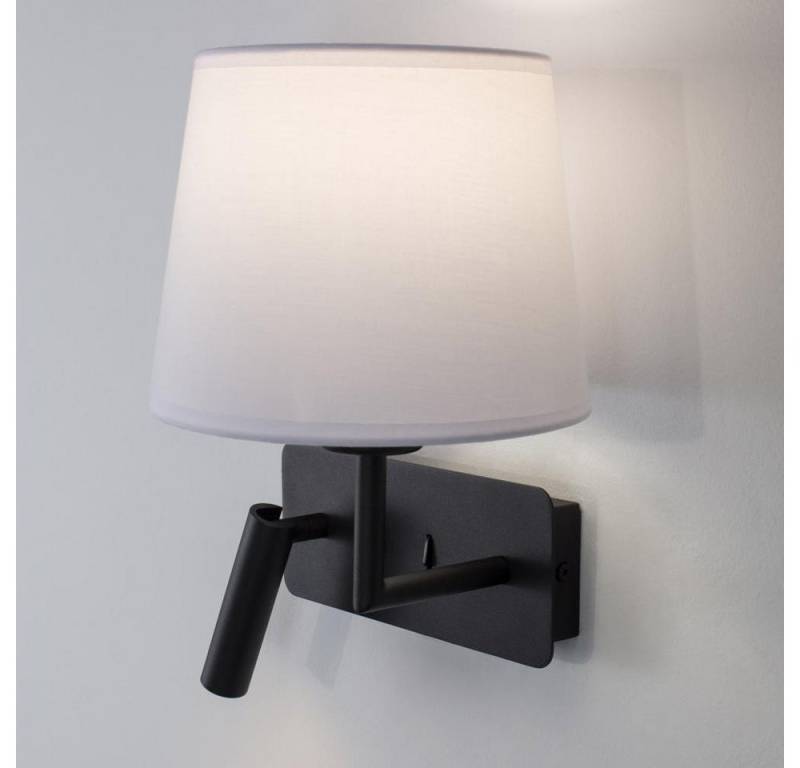 Nova Luce Wandleuchte Wandleuchte Flex in Schwarz-matt und Weiß E27 mit Lesearm von Nova Luce