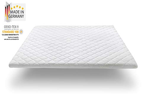 Nova Sleep Topper 120x200 cm Viscoschaumtopper H2, Premium Höhe 7 cm, RG 50 weich, 300 Gramm Anti Allergische Watte von Nova Sleep