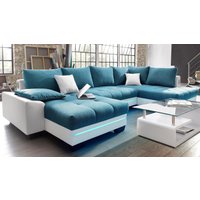 Mr. Couch Wohnlandschaft "Nikita U-Form", wahlweise mit Kaltschaum (140kg Belastung/Sitz) und Bluetooth-Sound von Mr. Couch