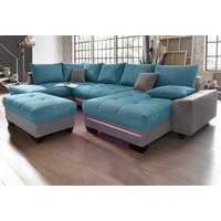 Mr. Couch Wohnlandschaft "Nikita U-Form", wahlweise mit Kaltschaum (140kg Belastung/Sitz) und Bluetooth-Sound von Mr. Couch