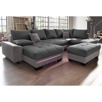 Mr. Couch Wohnlandschaft "Nikita U-Form", wahlweise mit Kaltschaum (140kg Belastung/Sitz) und Bluetooth-Sound von Mr. Couch