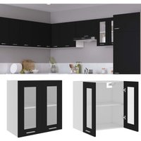 Maison Exclusive Hängeglasschrank Lyon Schwarz 60x31x60 cm von Nova