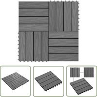 The Living Store Terrassenfliesen 11 Stk. Tief Geprägt wpc 30x30cm 1 qm Grau - Terrasse - Garten - Balkon - Rutschfeste Fliesen - wpc Fliesen The Living Store Terrassenfliesen 11 Stk. Tief Geprägt wpc 30x30cm 1 qm Grau - Terrasse - Garten - Balkon - Rutschfeste Fliesen - wpc Fliesen von Nova