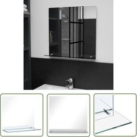 The Living Store Wandspiegel mit Regal 50×50 cm Hartglas - Wandspiegel - Spiegelschrank - Badezimmerspiegel - Wohnraumspiegel - Schlafzimmerspiegel The Living Store Wandspiegel mit Regal 50×50 cm Hartglas - Wandspiegel - Spiegelschrank - Badezimmerspiegel - Wohnraumspiegel - Schlafzimmerspiegel von Nova