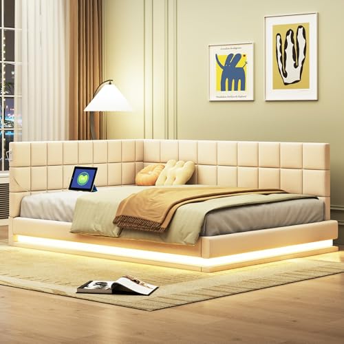 NovaFurnish Polsterbett Schlafsofa 140X200 Multifunktionsbettmit LED Lichtleiste, USB Steckdose und Lattenrost, hautsympathischer Samtstoff beige NovaFurnish Polsterbett Schlafsofa 140X200 Multifunktionsbettmit LED Lichtleiste, USB Steckdose und Lattenrost, hautsympathischer Samtstoff beige von NovaFurnish