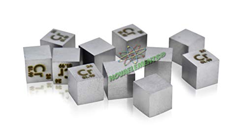 Chrom Würfel Dichte, Chrom Metallwürfel 10x10x10mm 99,9%, Chrom Probe für Sammlung Elemente von Novaelements
